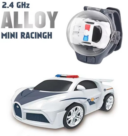 שעון רכב שלט רחוק לילדים 2.4GHz עם אורות LED – רכב מירוץ מתקפל על היד לילדים ולילדות