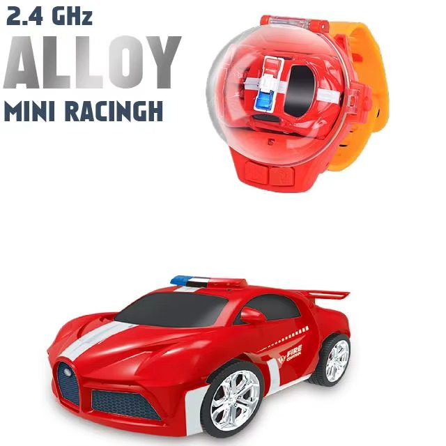 שעון רכב שלט רחוק לילדים 2.4GHz עם אורות LED – רכב מירוץ מתקפל על היד לילדים ולילדות